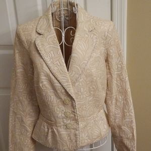 Gorgeous Cache tan and cream blazer
